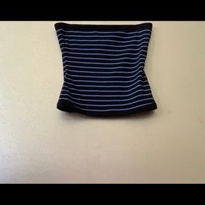 Black and blue tube top